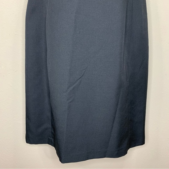 Size 10 Evan Picone Black Label Black Cocktail Dress Cap Sleeve Midi Event - Picture 3 of 10